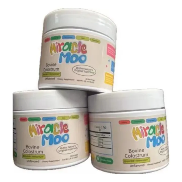 Nuevo 3 Miracle Miraclee Moo Colostrum Salud Intestinal 60