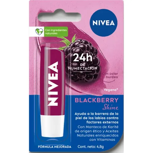 Bálsamo Labial Humectante Blackberry Shine 4,8 G Nivea
