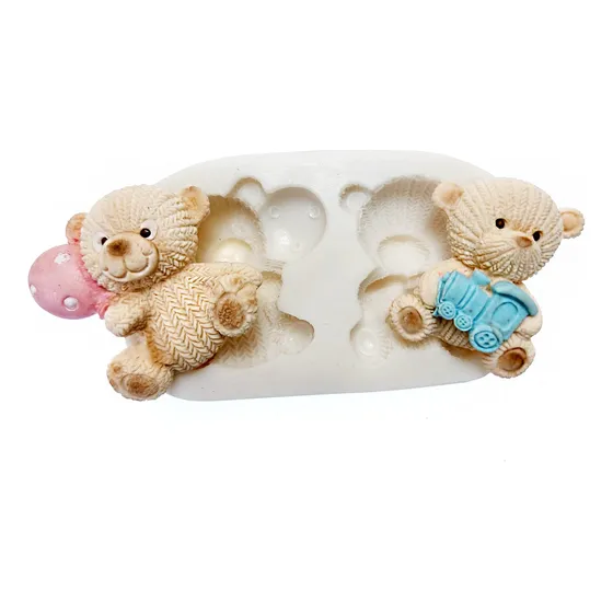 Molde De Silicone Urso Ursinhos 4,5 X4,0 Biscuit Confeitaria