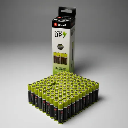 Pilha Palito Aaa Caixa C/ 60 Unidades Segma Cilíndrica Durável