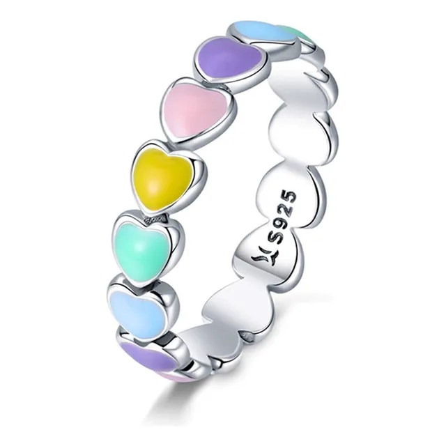 Anillo De Corazones En Plata 925 Para Uso Diario