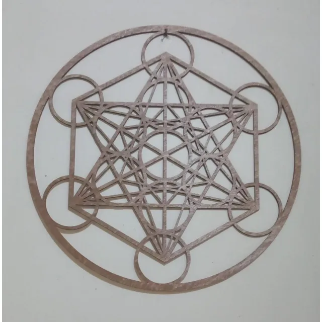 Metatron Elaborado En Chapa De Madera Y Corte Láser De 35 Cm