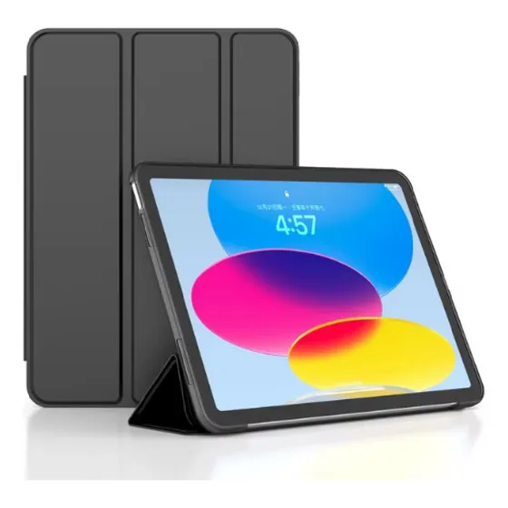 Capa Smart Case P/ iPad 9.7 A1822 A1823 Premium Preta C/ Nf