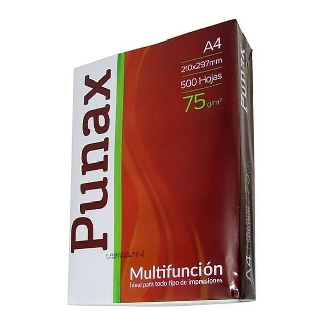 Resma Punax 75 Grs. A4 (iram) 500 Hojas