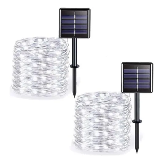 Luz De Corda Solar De 60m, Decoração De Natal, 2x30m