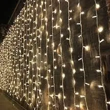 Luces Cortina Amarillo  Navidad Fiesta Cumpleaño Caracas 