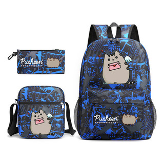 Mx1 Set De 3 Mochilas Escolares Con Estampado De Gatos Fat Mx1 Set De 3 Mochilas Escolares Con Estampado De Gatos Fat