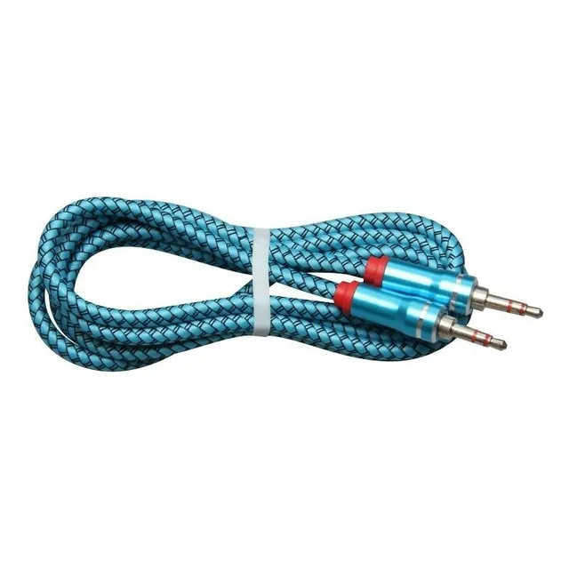 Cable Audio De 1 Jack A 1 Jack Treqa Aux-105 Celeste De 1.5m