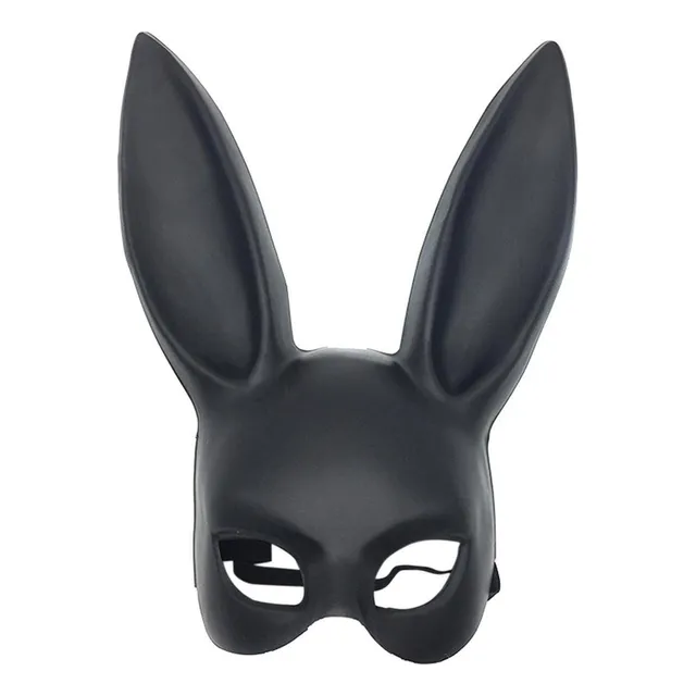 Nv Máscara Orejas Conejo Playboy Antifaz Carnaval Negro