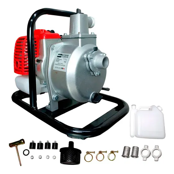 Motobomba De Agua Shimaha SHWP-10 De 1 Hp 1X1 Pulg A Gasolina Uso Agricola Y Riegos