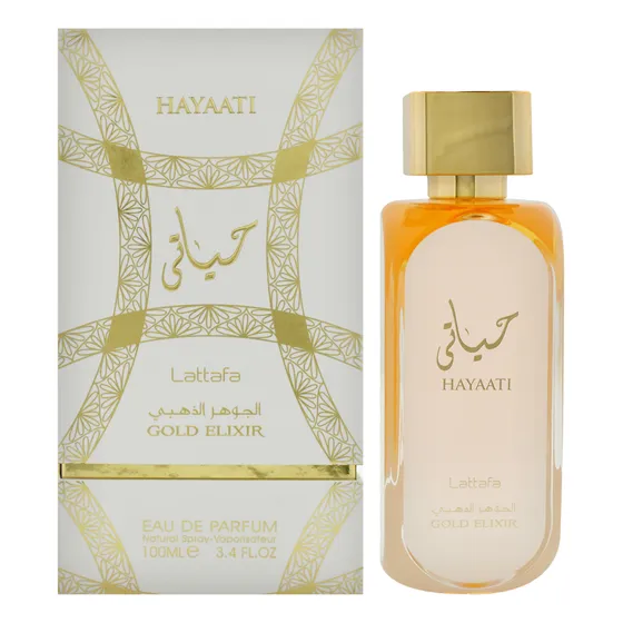 Hayaati Gold Elixir De Lattafa Para Mujer, Aerosol Edp De 3.