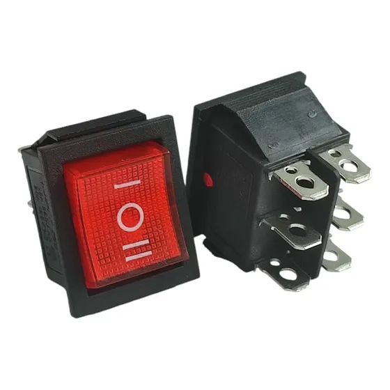 Switch Suiche  On Off On 20a 6 Pines Con Luz 3 Pases Rojo