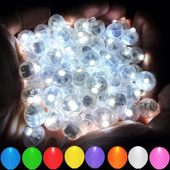 Mini 50kit Bola Redonda De Led À Prova D'água Luz Decorativa Luzes Branco Frio