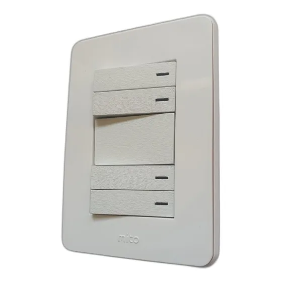 Llave De Luz Armada Mito Jeluz 4 Puntos Combinados Blanco