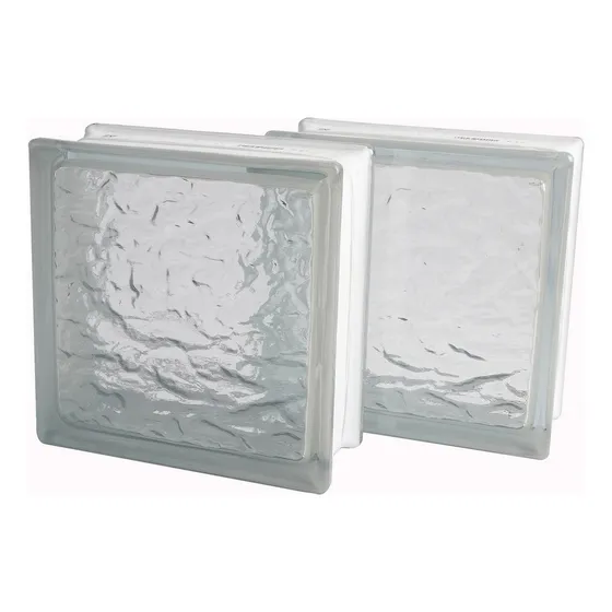 Ladrillos De Vidrio 19x19x8cm Baños Transparente Pack X6 Color Sombras