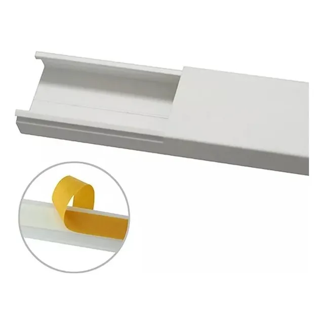 25 Canaleta Con Cinta Adhesiva 35x17mm 1.8m Tmk1735 Thorsman Color Blanco
