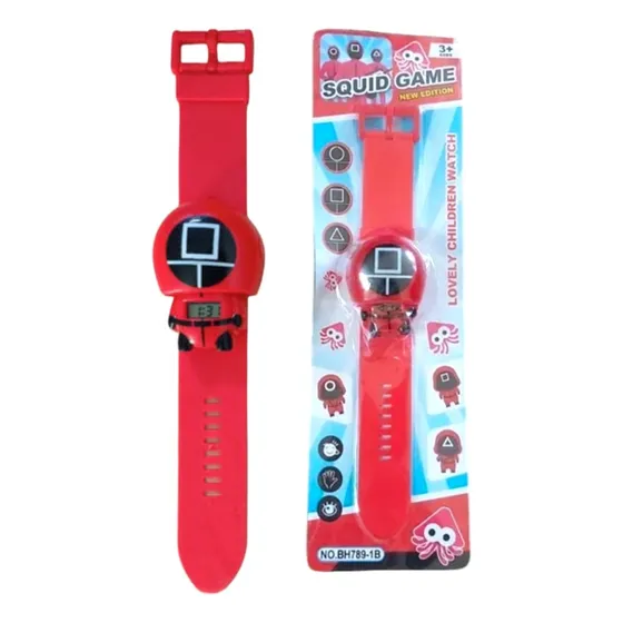 Reloj Tipo Pulsera Infantil Juego Del Calamar. Mc
