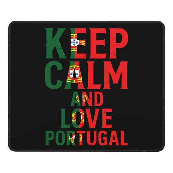 Alfombrilla Raton Keep Calm And Love Portugal 10x12  Goma