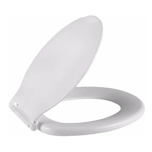 Asiento de inodoro con tapa ovalada de plástico gris TPR/AS - Astra