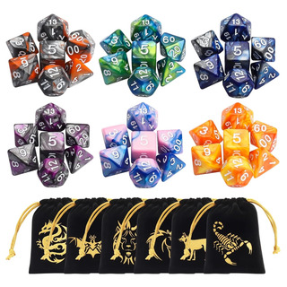 Dados De Juego De Rol Para Dnd, 42 Unidades De Dados Acrílic Dados De Juego De Rol Para Dnd, 42 Unidades De Dados Acrílic
