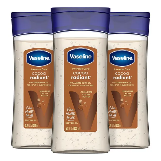 Vaseline Cocoa Radiant Body Oil 200ml Pack 3 Unds