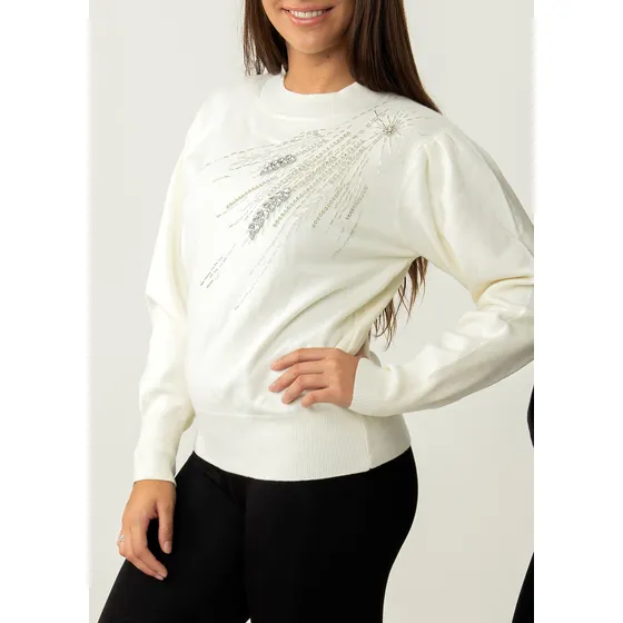Sweater Con Apliques Metal Byh