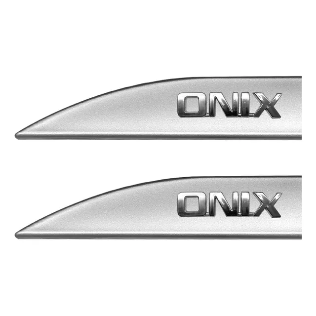 Friso Lateral Onix 2024 2025 Escrita Cromado Prata Shark