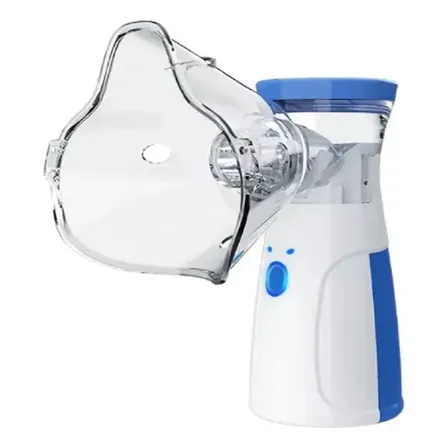 Nebulizador portátil inhalador batería recargable usb color blanco