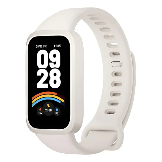 Relógio Smartwatch Xiaomi Mi Band 9 Active Bege Original Branco