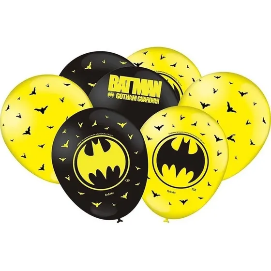 Balão Bexiga Batman Tam. 9 - 25 Unidades Resistente