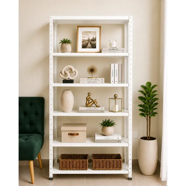 Estante Armário De Aço 6 Bandejas 90cm Branca Branco
