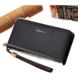 Cartera Larga Con Cremallera Multitarjeta Para Hombre De Gra Cartera Larga Con Cremallera Multitarjeta Para Hombre De Gra