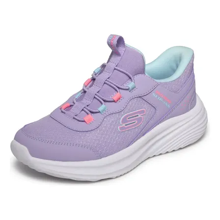 Tênis Skechers Infantil Bounder Pro Slip Ins Menina Lilas Lilas Lisa 32 Br