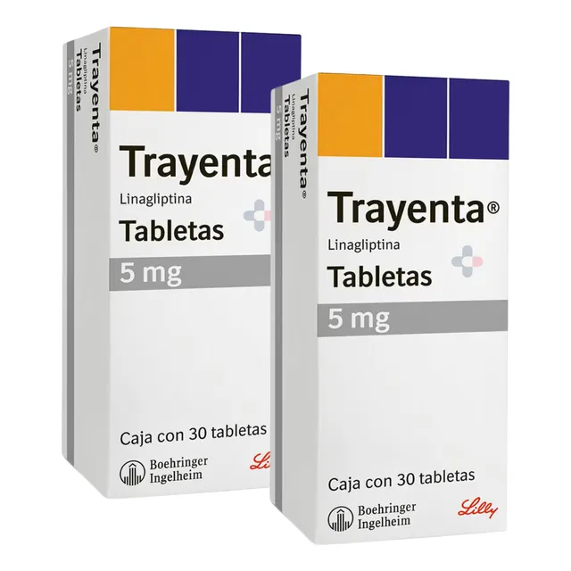 2 Cajas Trayenta Linagliptina Diabetes 30 Tabletas 5 Mg