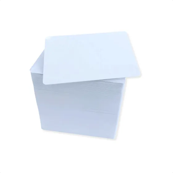 Cartão Pvc Branco Cr80 86x54x0,76 Crachá Iso S/chip - 5000un
