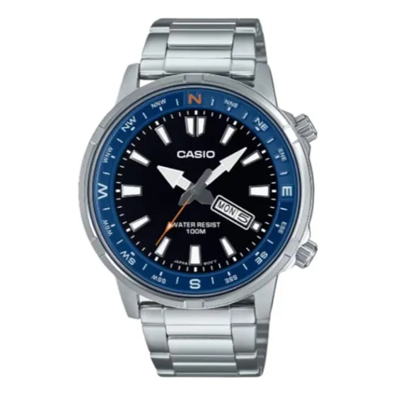 Reloj Casio Hombre Mtp-130d-1a2vdf /analógico/ Fecha/ Wr100m