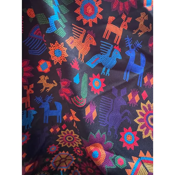 Tela Estampada Tenango Tehuana Guelaguetza Traje Típico (1m)