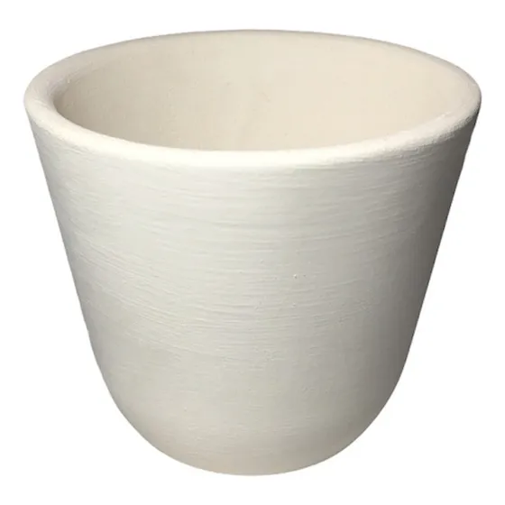 Macetita Vintage Cilindro Cerámica Blanca Para Pintar