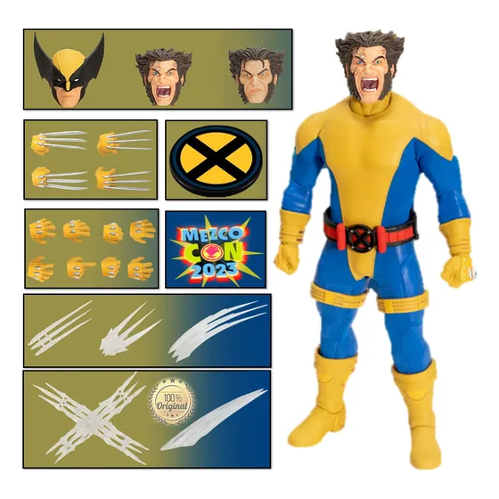 Boneco Wolverine Mezco Toys Action Figure Xmen Logan Cyclops