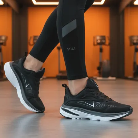 Tênis Feminino Olimp Vili Fusion Academia Caminhada Treino Preto 36 Br