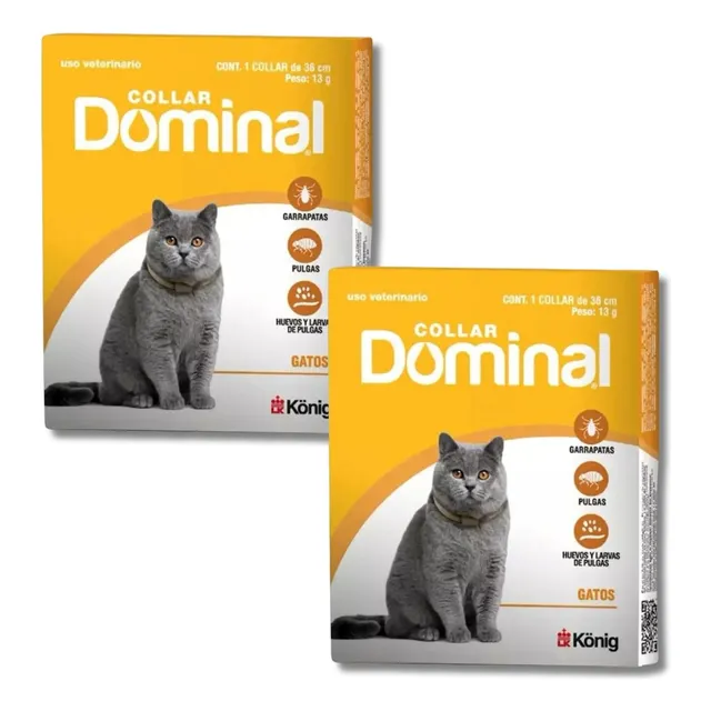 Collar Dominal Anti Pulgas Y Garrapatas Para Gatos X 2 Un