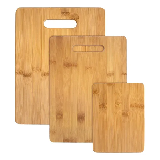 Set X3 Tablas De Picar Cortar Servir Madera Bambú Filula