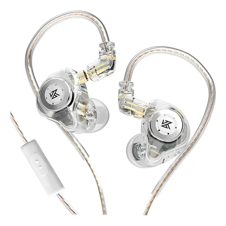Audífonos In-ear Alámbricos Kz Edx Pro With Mic Kz Edx Pro Blanco Con Luz Cristal