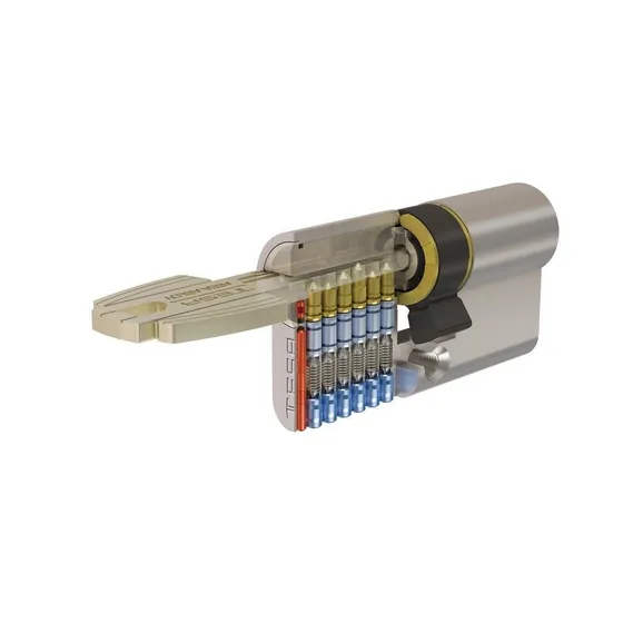 Cilindro De Seguridad Multipunto Tesa 80mm (35-45) Niq. Niquelado