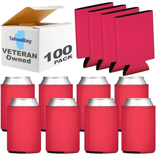 Tahoebay Bulk Can Coolers (100-pack) Blank Foam Beer F94xh