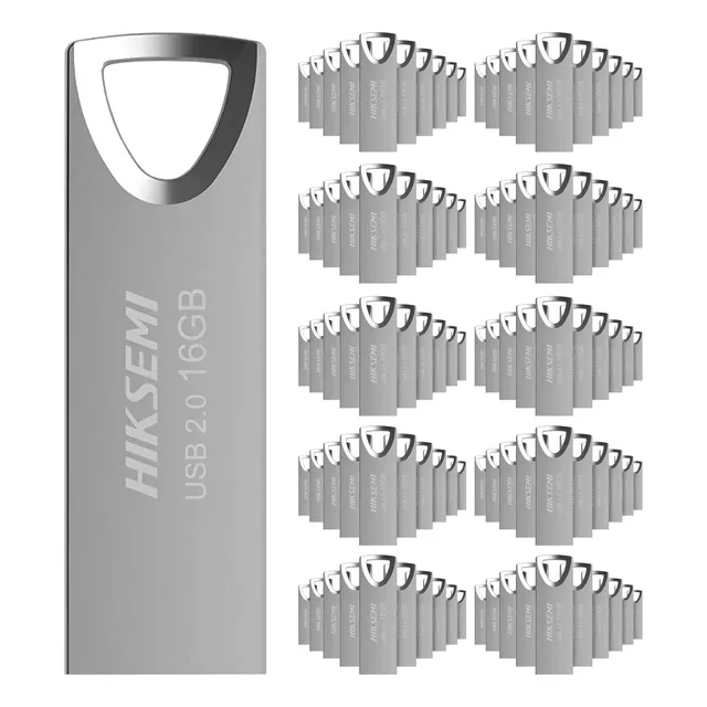 Kit 100 Memorias Hiksemi Usb 16gb Hsusbm200/16gb 2.0 Plata
