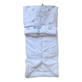 Cobertor Bautizo Cobija Para Bebe Con Borrega 100cm X 90cm Cobertor Bautizo Cobija Para Bebe Con Borrega 100cm X 90cm