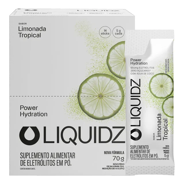 Liquidz® Eletrólitos Em Pó Zero Açúcar Cx 14 Doses