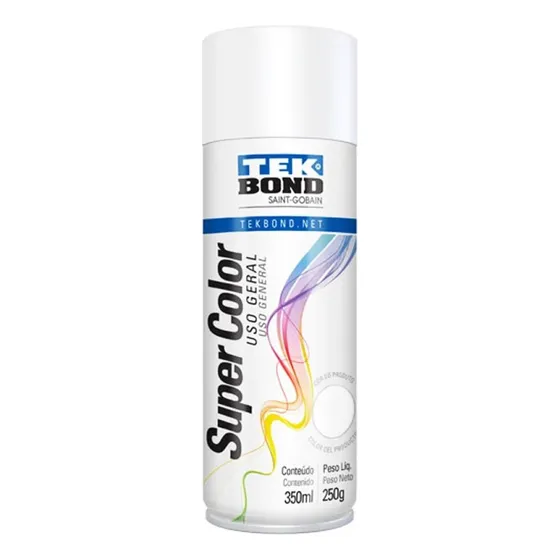 Pintura en aerosol Tekbond Super Color de 350 ml, color blanco mate