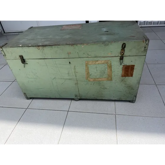Baul De Madera Reforzado Con Esquinas De Hierro